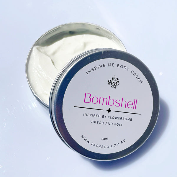Bombshell body cream inspired by flower bomb