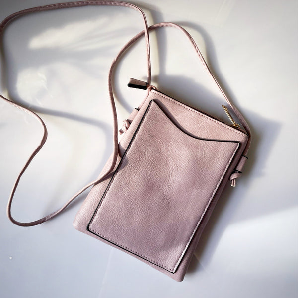 Sml dusty pink cross body bag